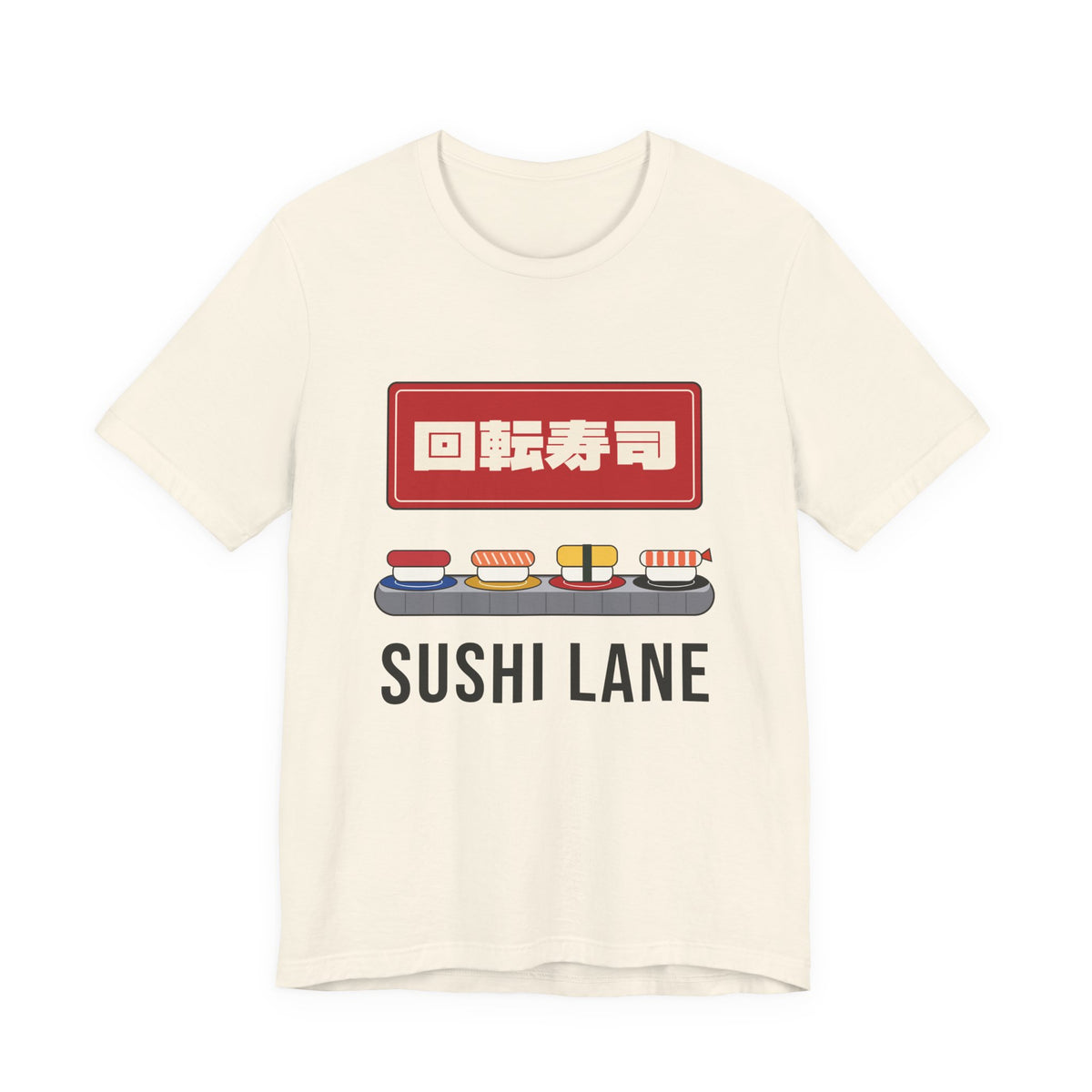 Kaiten Sushi Shirt, Retro Japanese Conveyor Belt Sushi Tee, Showa Retro Japan Gift, Sushi Lover T-Shirt