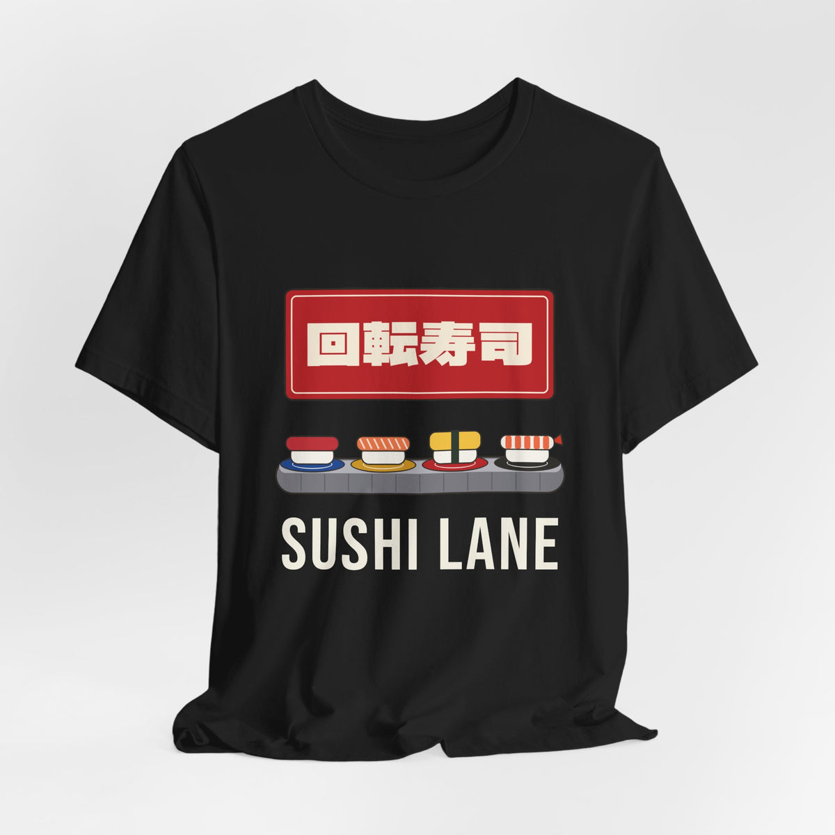 Kaiten Sushi Shirt, Retro Japanese Conveyor Belt Sushi Tee, Showa Retro Japan Gift, Sushi Lover T-Shirt