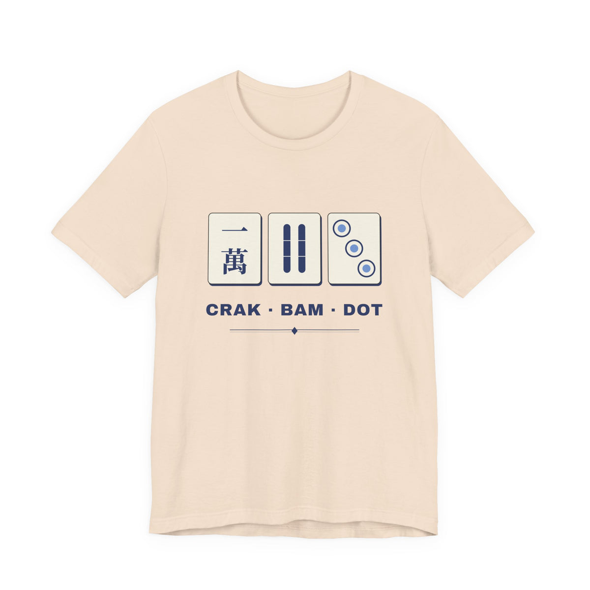 Crak Bam Dot Mahjong T-Shirt, American Mahjong Gift for Her, Blue White Mahjong Tile Tee, Game Night Shirt
