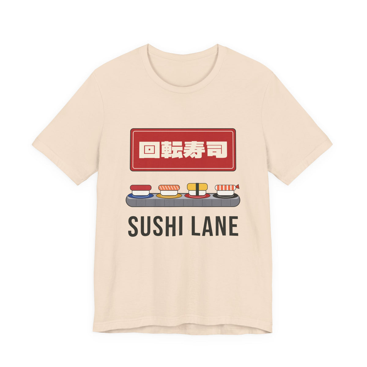 Kaiten Sushi Shirt, Retro Japanese Conveyor Belt Sushi Tee, Showa Retro Japan Gift, Sushi Lover T-Shirt