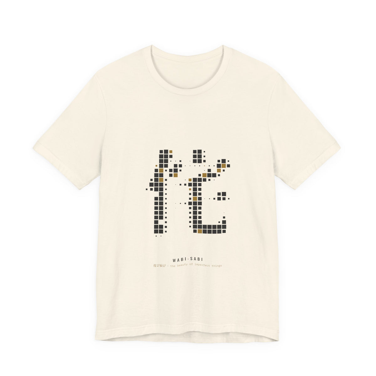 Wabi Sabi Shirt, Abstract Kanji Mosaic Tee, Japanese Minimalist Art Gift