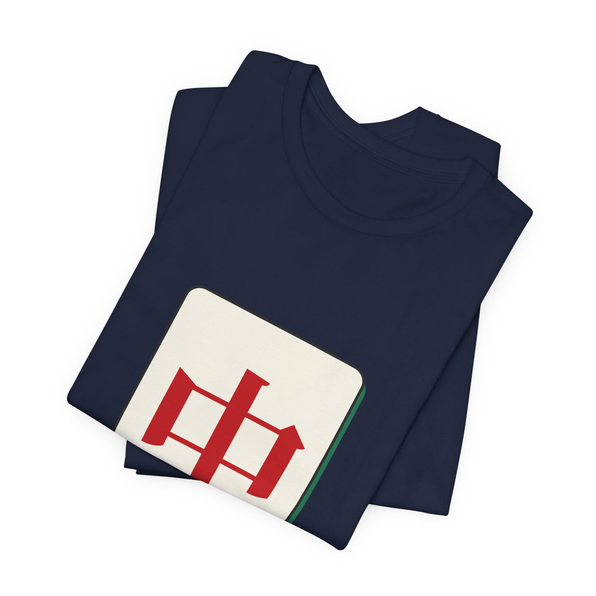 Chun Mahjong Tile Shirt, Minimalist Riichi Mahjong Tee, Japanese Mahjong Gift, Mahjong Player T-Shirt