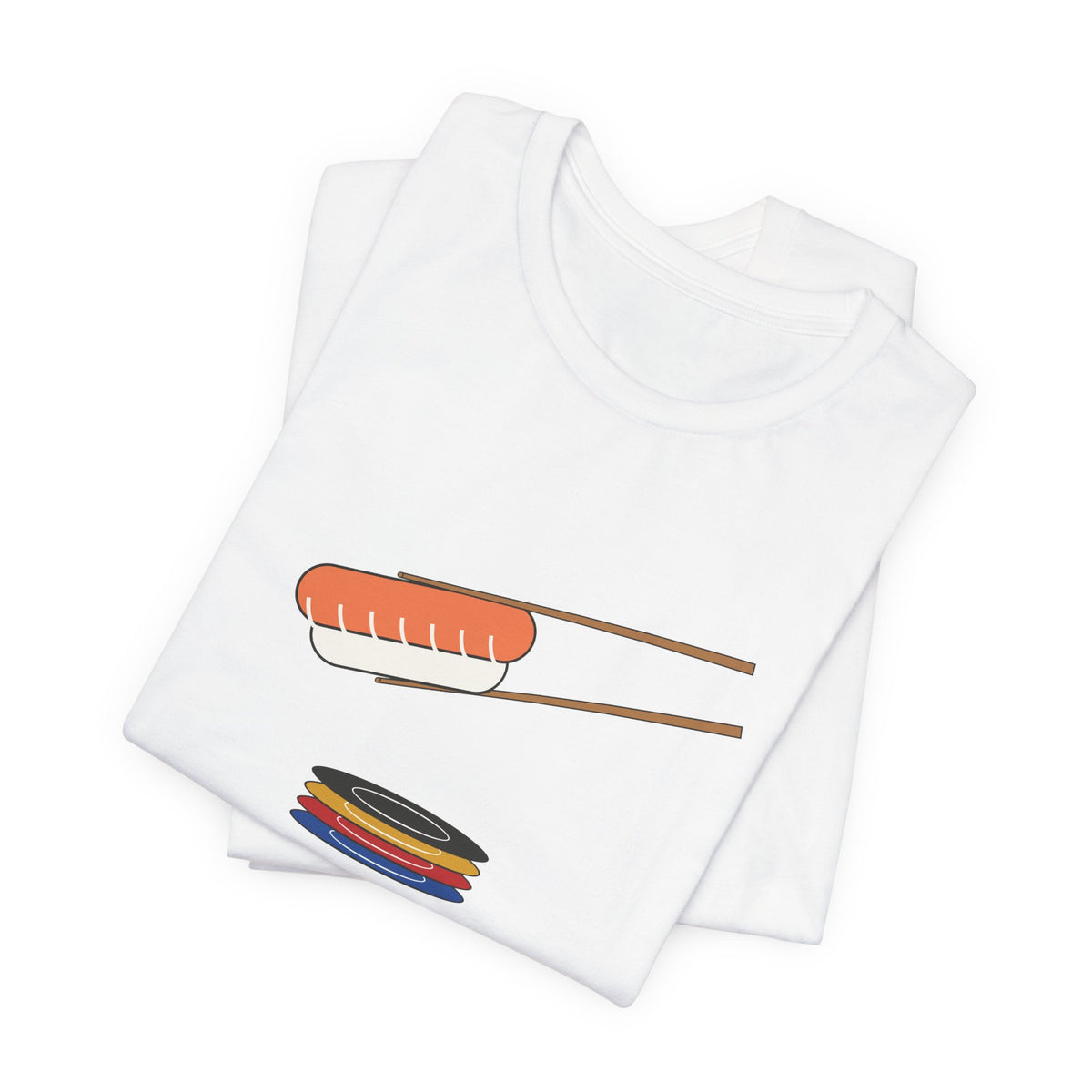 One More Plate Sushi Shirt, Funny Kaiten Sushi Tee, Salmon Nigiri Chopsticks Gift, Conveyor Belt Sushi Lover T-Shirt
