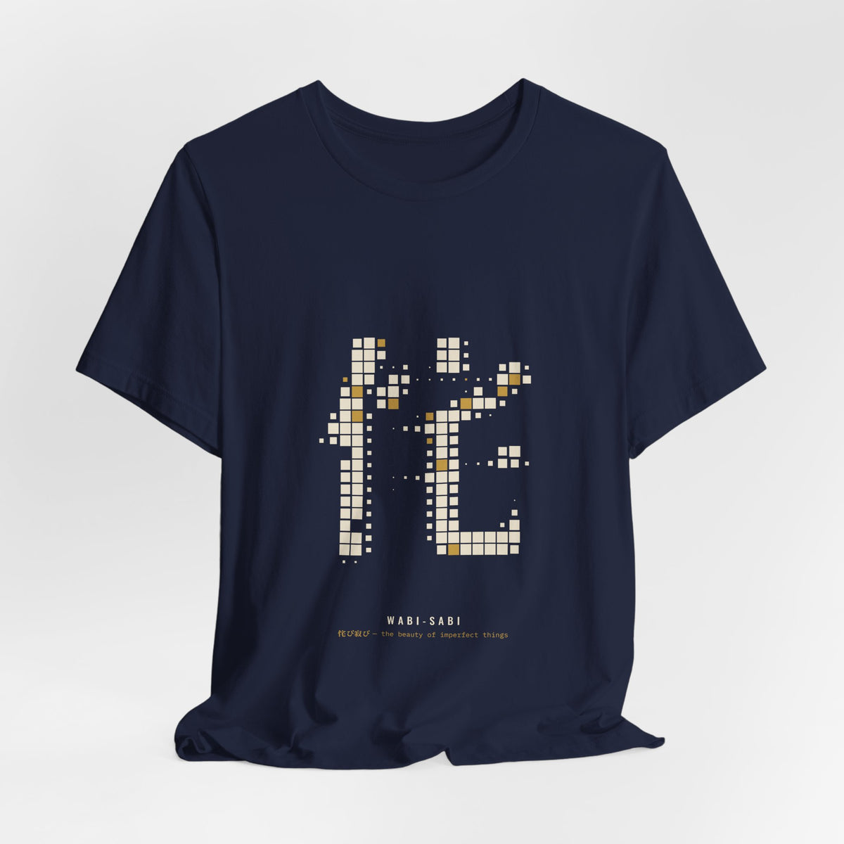 Wabi Sabi Shirt, Abstract Kanji Mosaic Tee, Japanese Minimalist Art Gift