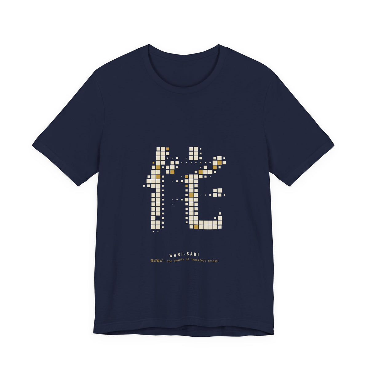 Wabi Sabi Shirt, Abstract Kanji Mosaic Tee, Japanese Minimalist Art Gift