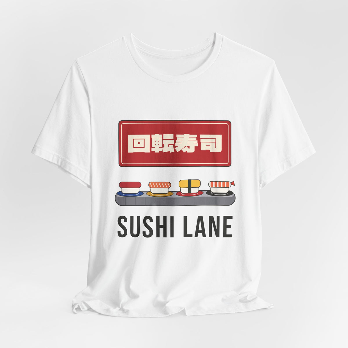 Kaiten Sushi Shirt, Retro Japanese Conveyor Belt Sushi Tee, Showa Retro Japan Gift, Sushi Lover T-Shirt