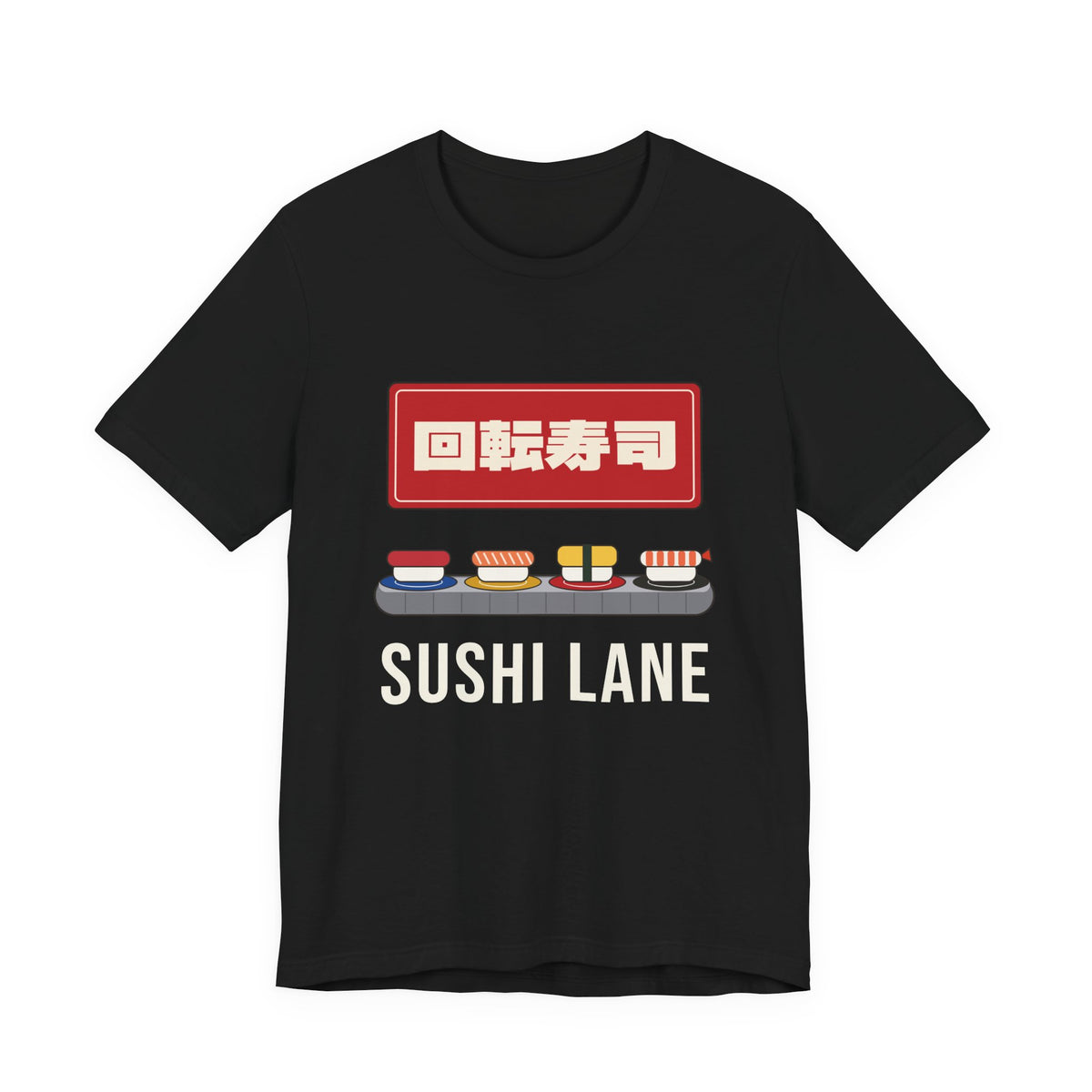 Kaiten Sushi Shirt, Retro Japanese Conveyor Belt Sushi Tee, Showa Retro Japan Gift, Sushi Lover T-Shirt