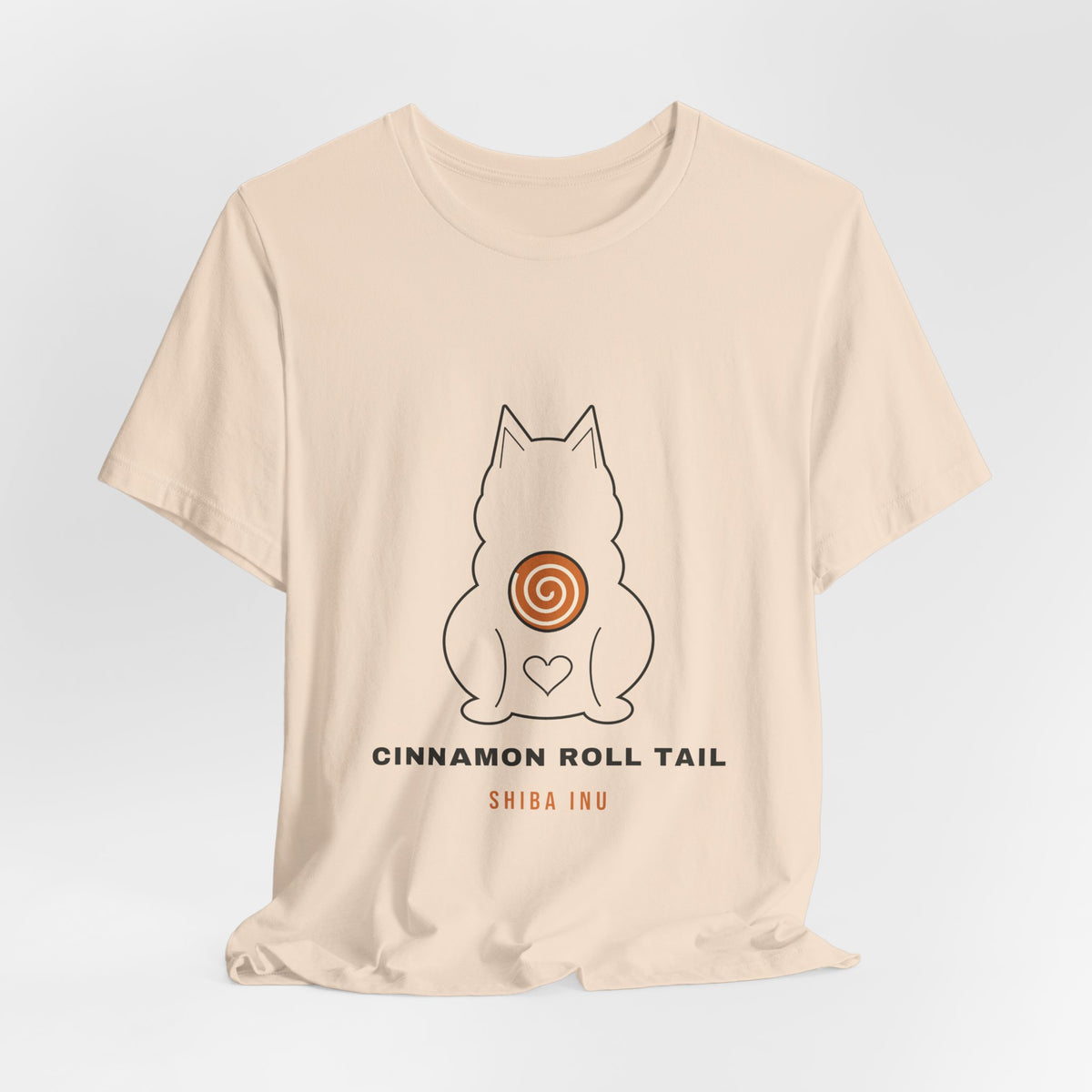 Shiba Inu Shirt, Minimalist Line Art Shiba Butt Tee, Cinnamon Roll Tail Dog Lover Gift, Japanese Dog T-Shirt