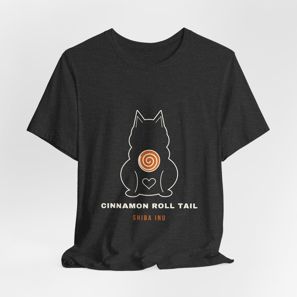 Shiba Inu Shirt, Minimalist Line Art Shiba Butt Tee, Cinnamon Roll Tail Dog Lover Gift, Japanese Dog T-Shirt