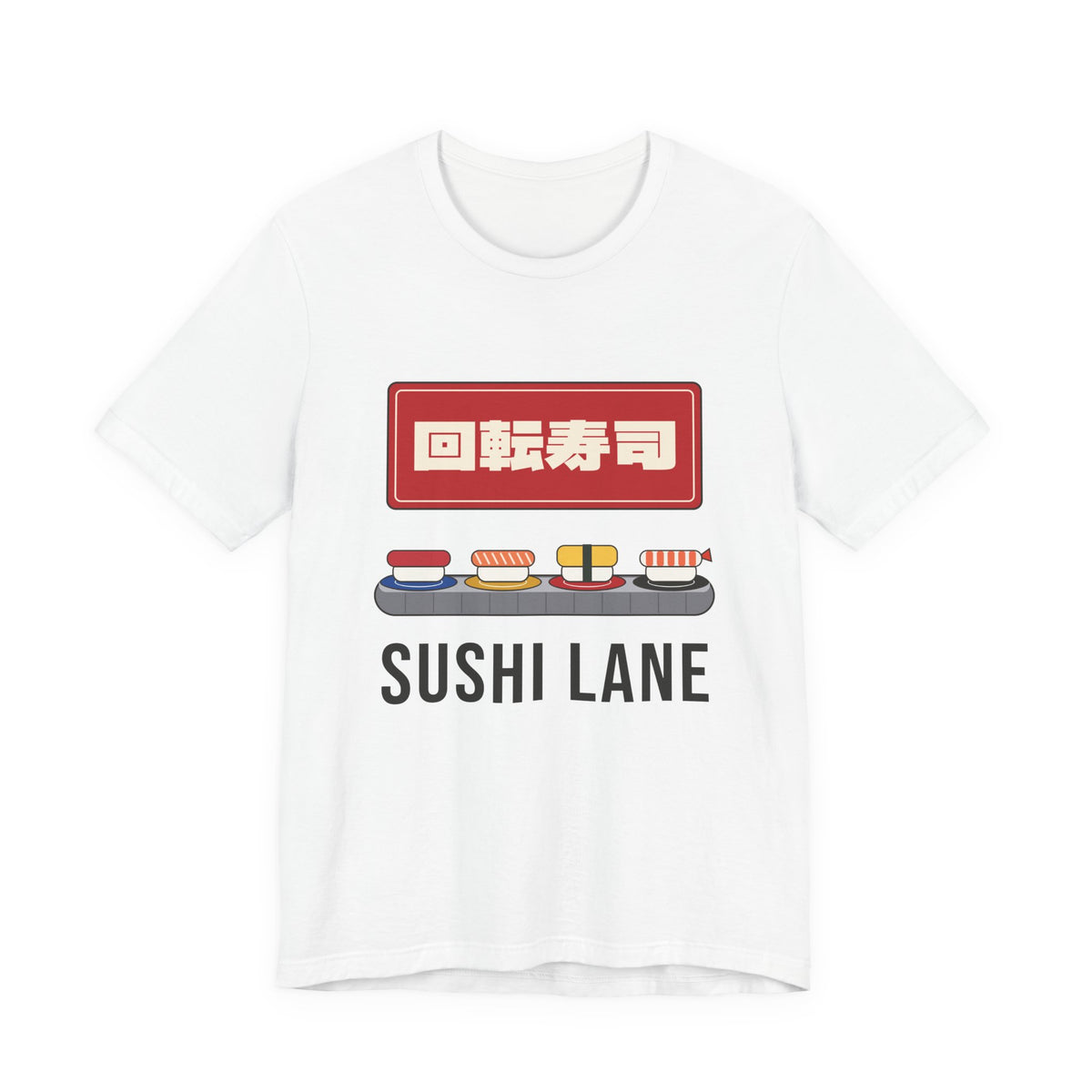 Kaiten Sushi Shirt, Retro Japanese Conveyor Belt Sushi Tee, Showa Retro Japan Gift, Sushi Lover T-Shirt