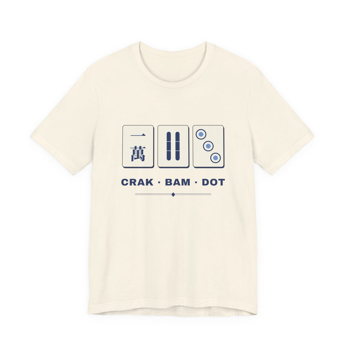 Crak Bam Dot Mahjong T-Shirt, American Mahjong Gift for Her, Blue White Mahjong Tile Tee, Game Night Shirt