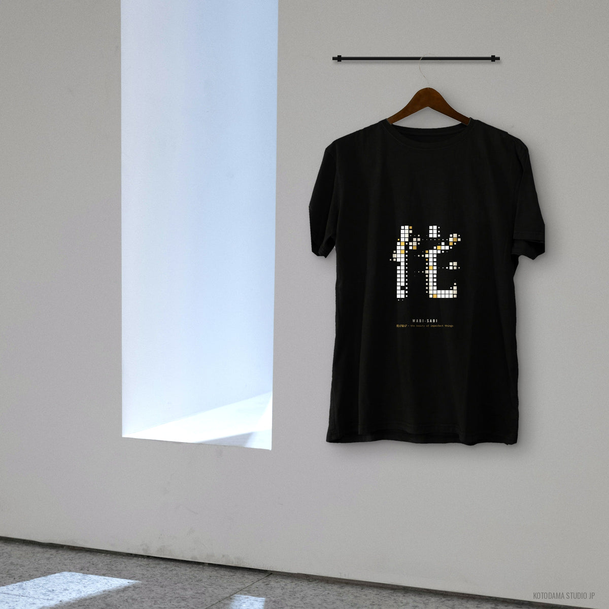 Wabi Sabi Shirt, Abstract Kanji Mosaic Tee, Japanese Minimalist Art Gift
