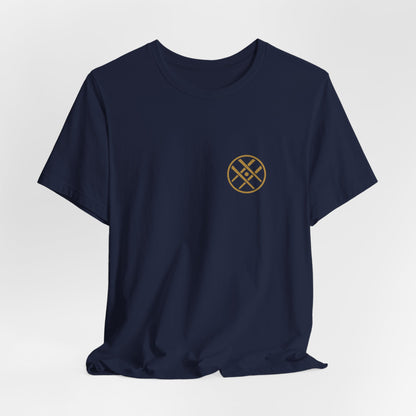 Japanese Kanji Back Print Shirt, Minimal Family Crest Tee, Spirit of Words Gift