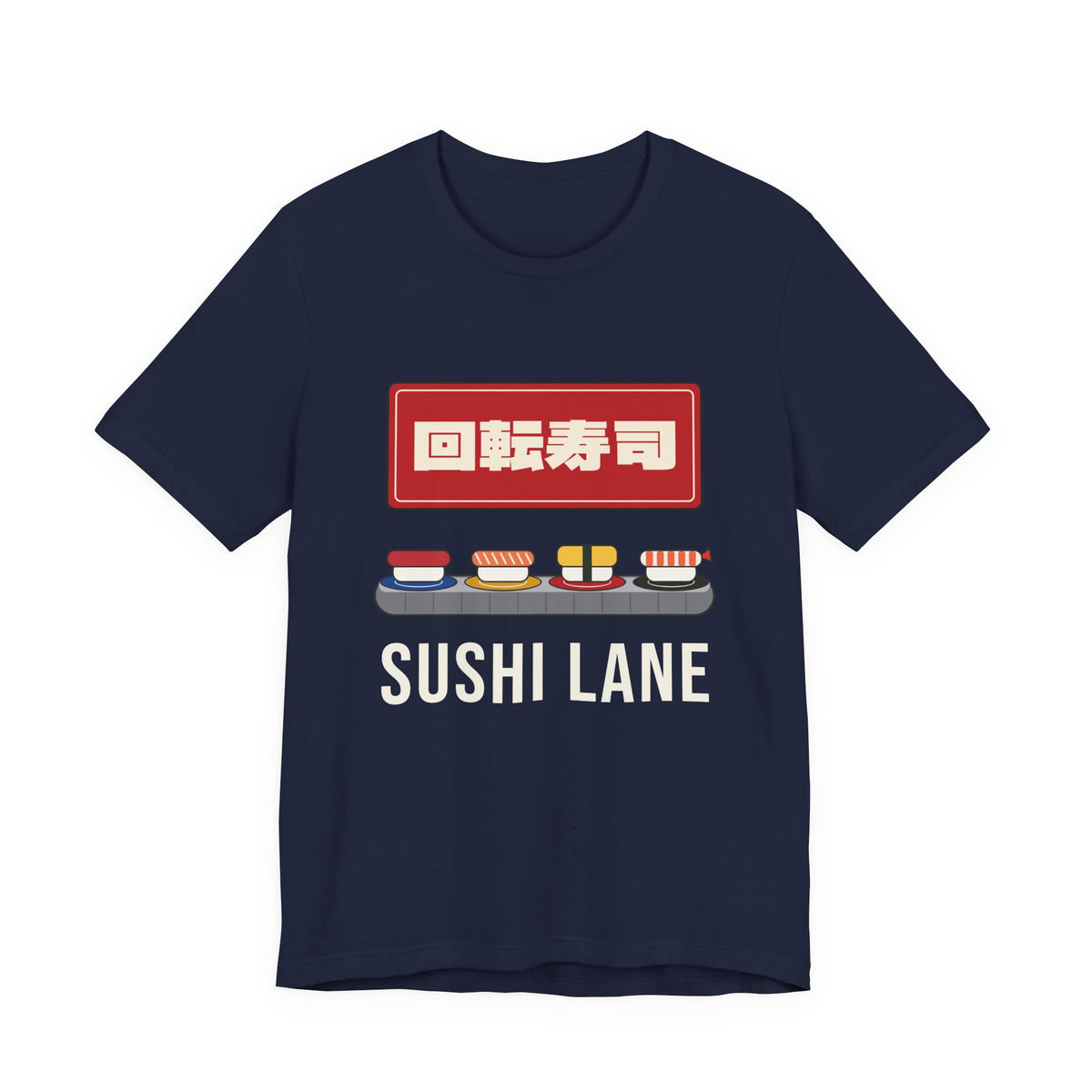 Kaiten Sushi Shirt, Retro Japanese Conveyor Belt Sushi Tee, Showa Retro Japan Gift, Sushi Lover T-Shirt