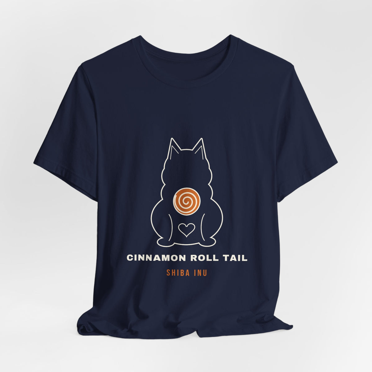 Shiba Inu Shirt, Minimalist Line Art Shiba Butt Tee, Cinnamon Roll Tail Dog Lover Gift, Japanese Dog T-Shirt