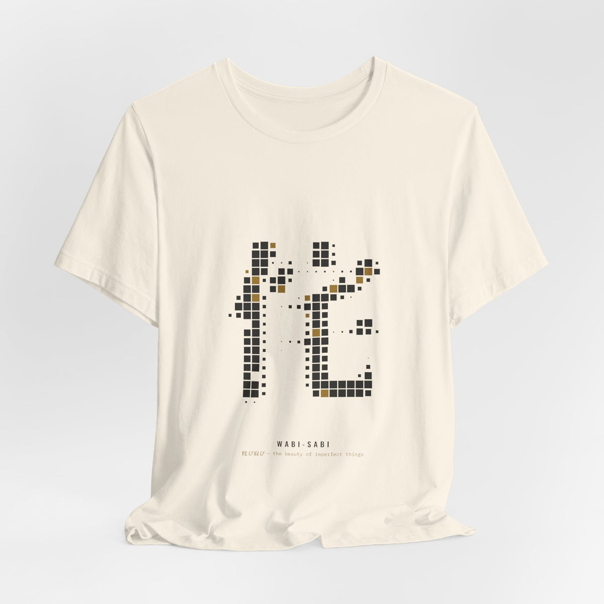 Wabi Sabi Shirt, Abstract Kanji Mosaic Tee, Japanese Minimalist Art Gift