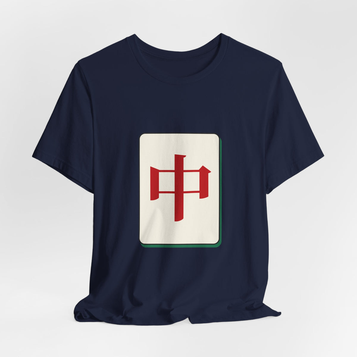 Chun Mahjong Tile Shirt, Minimalist Riichi Mahjong Tee, Japanese Mahjong Gift, Mahjong Player T-Shirt