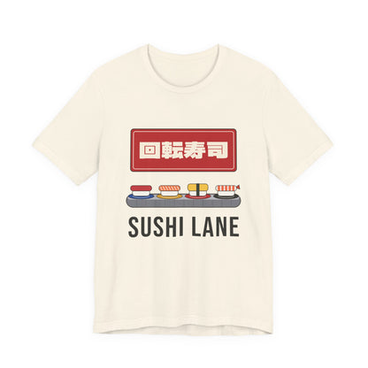 Kaiten Sushi Shirt, Retro Japanese Conveyor Belt Sushi Tee, Showa Retro Japan Gift, Sushi Lover T-Shirt