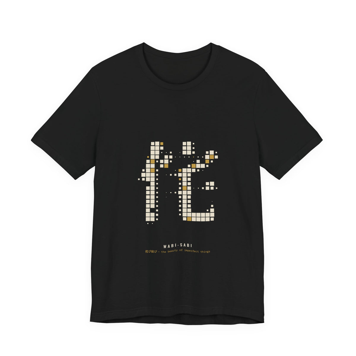 Wabi Sabi Shirt, Abstract Kanji Mosaic Tee, Japanese Minimalist Art Gift