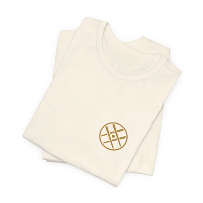 Japanese Kanji Back Print Shirt, Minimal Family Crest Tee, Spirit of Words Gift
