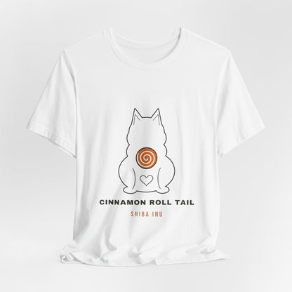 Shiba Inu Shirt, Minimalist Line Art Shiba Butt Tee, Cinnamon Roll Tail Dog Lover Gift, Japanese Dog T-Shirt