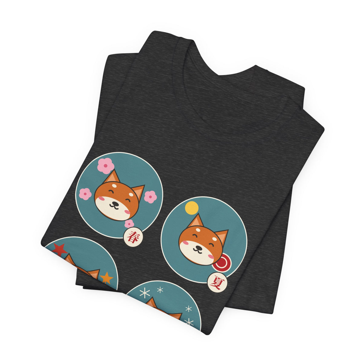 Shiba Inu Four Seasons Shirt, Japanese Sakura Shiba T-Shirt, Cute Shiba Inu Gift, Kawaii Japan Dog Tee