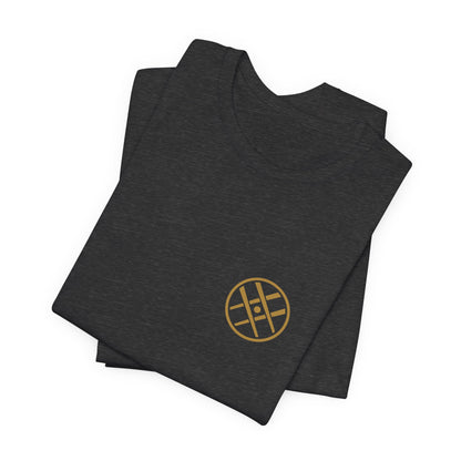 Japanese Kanji Back Print Shirt, Minimal Family Crest Tee, Spirit of Words Gift