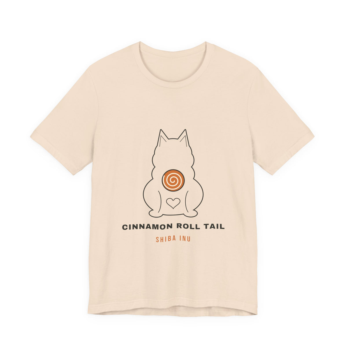 Shiba Inu Shirt, Minimalist Line Art Shiba Butt Tee, Cinnamon Roll Tail Dog Lover Gift, Japanese Dog T-Shirt