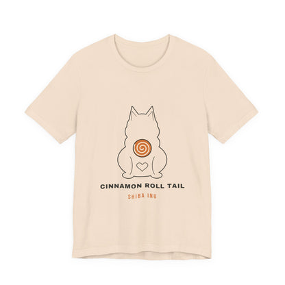 Shiba Inu Shirt, Minimalist Line Art Shiba Butt Tee, Cinnamon Roll Tail Dog Lover Gift, Japanese Dog T-Shirt