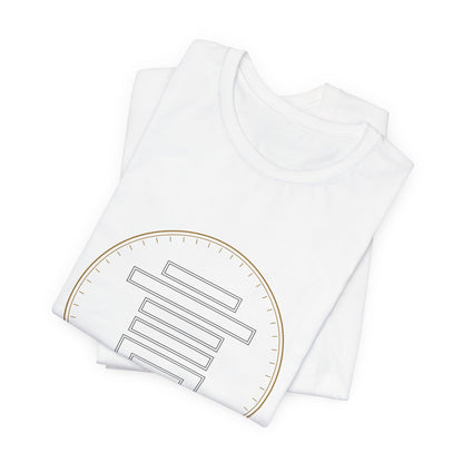 Geometric Kanji Shirt, Japanese Word Line Art Tee, Minimal Crest Style Gift