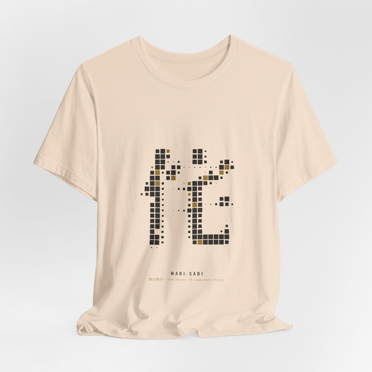Wabi Sabi Shirt, Abstract Kanji Mosaic Tee, Japanese Minimalist Art Gift
