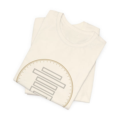 Geometric Kanji Shirt, Japanese Word Line Art Tee, Minimal Crest Style Gift