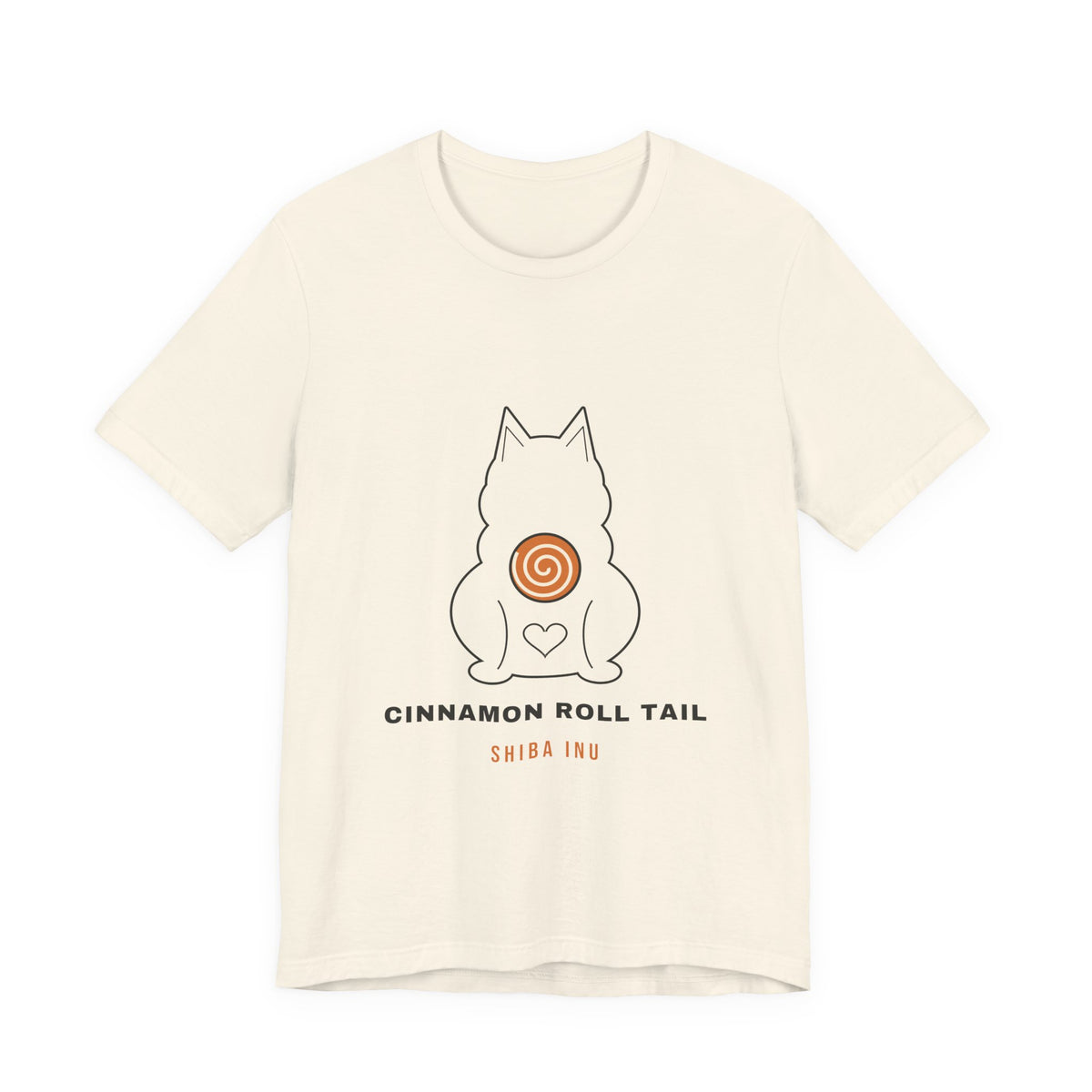 Shiba Inu Shirt, Minimalist Line Art Shiba Butt Tee, Cinnamon Roll Tail Dog Lover Gift, Japanese Dog T-Shirt