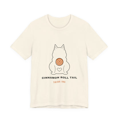 Shiba Inu Shirt, Minimalist Line Art Shiba Butt Tee, Cinnamon Roll Tail Dog Lover Gift, Japanese Dog T-Shirt