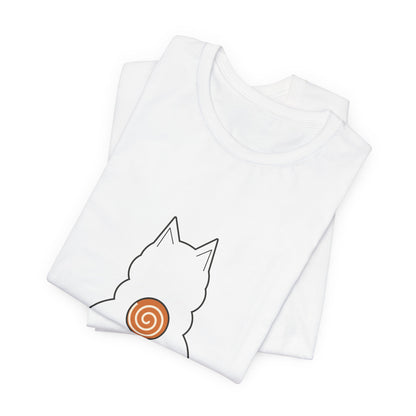 Shiba Inu Shirt, Minimalist Line Art Shiba Butt Tee, Cinnamon Roll Tail Dog Lover Gift, Japanese Dog T-Shirt