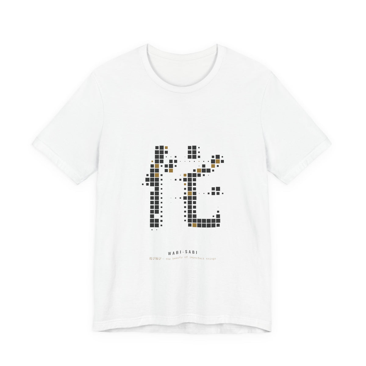 Wabi Sabi Shirt, Abstract Kanji Mosaic Tee, Japanese Minimalist Art Gift