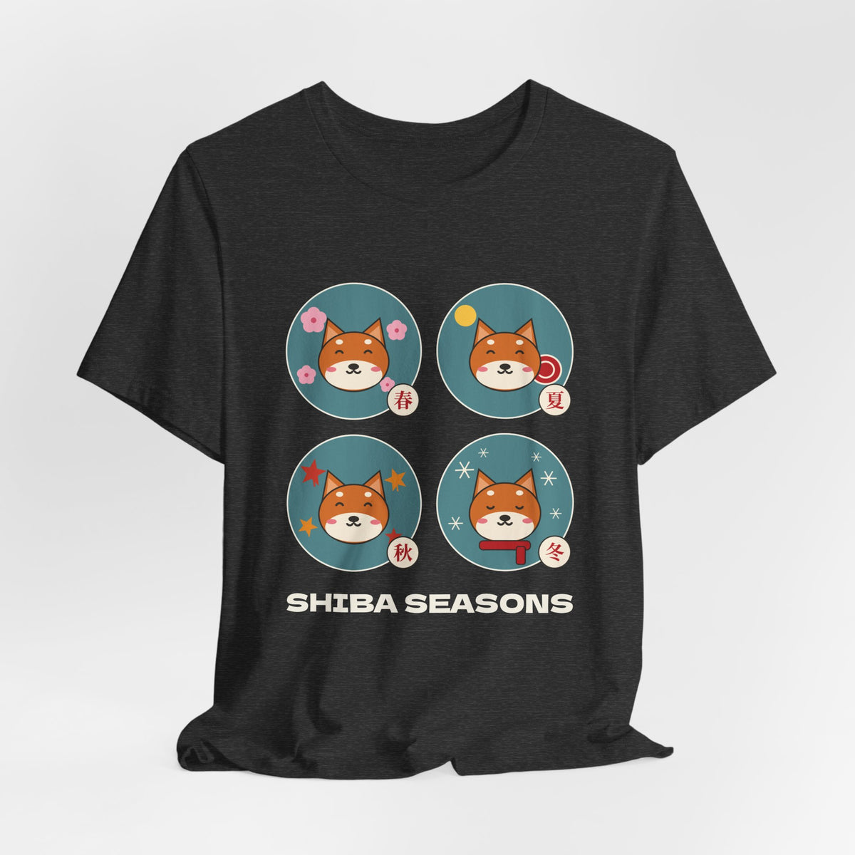Shiba Inu Four Seasons Shirt, Japanese Sakura Shiba T-Shirt, Cute Shiba Inu Gift, Kawaii Japan Dog Tee