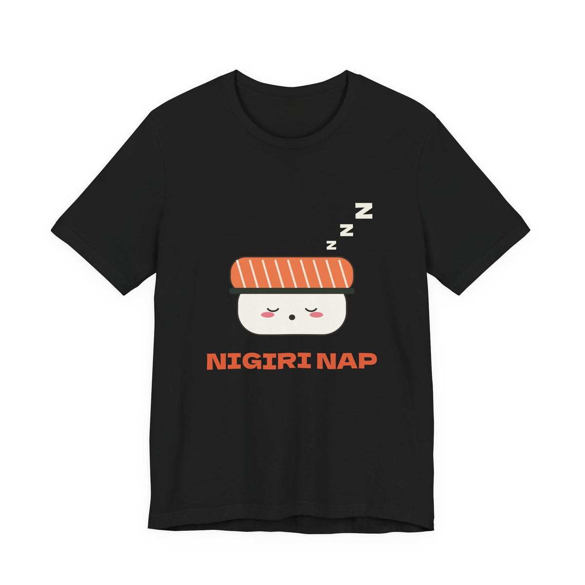 Kawaii Sushi Shirt, Sleepy Salmon Nigiri Tee, Cute Japanese Food T-Shirt, Nap Lover Gift