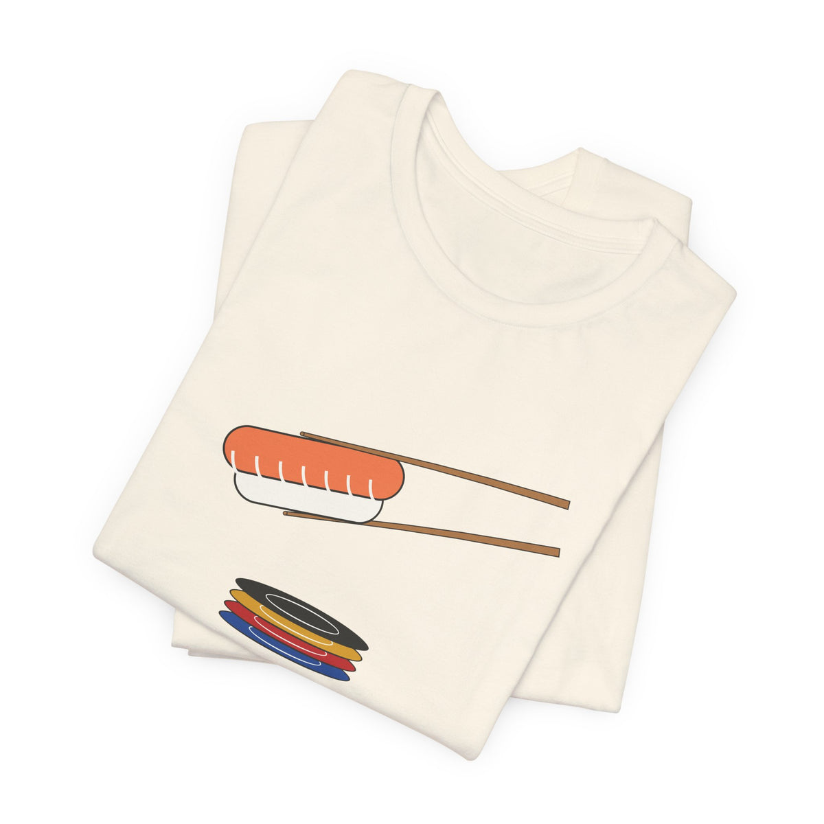 One More Plate Sushi Shirt, Funny Kaiten Sushi Tee, Salmon Nigiri Chopsticks Gift, Conveyor Belt Sushi Lover T-Shirt