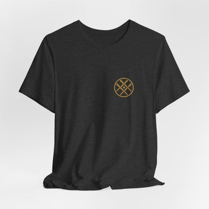 Japanese Kanji Back Print Shirt, Minimal Family Crest Tee, Spirit of Words Gift
