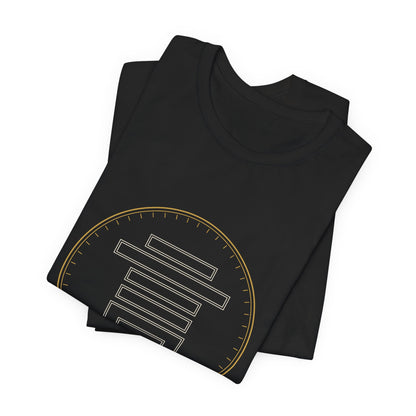 Geometric Kanji Shirt, Japanese Word Line Art Tee, Minimal Crest Style Gift
