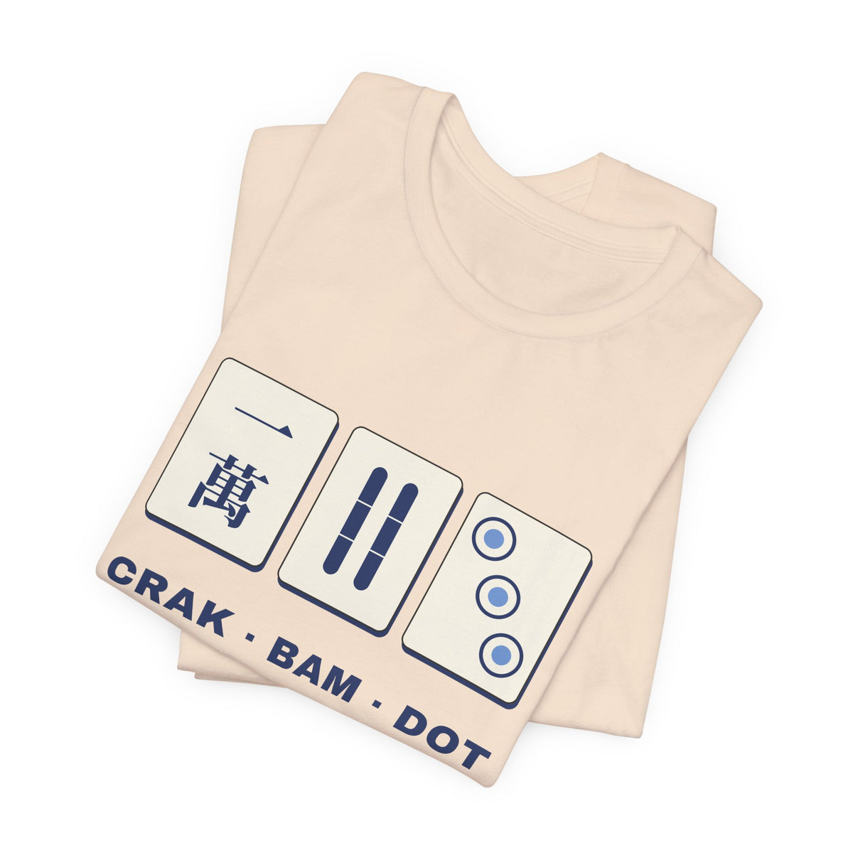 Crak Bam Dot Mahjong T-Shirt, American Mahjong Gift for Her, Blue White Mahjong Tile Tee, Game Night Shirt
