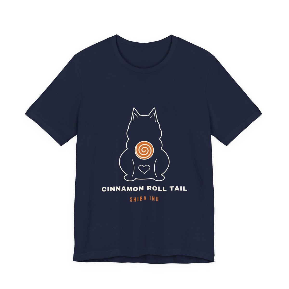 Shiba Inu Shirt, Minimalist Line Art Shiba Butt Tee, Cinnamon Roll Tail Dog Lover Gift, Japanese Dog T-Shirt