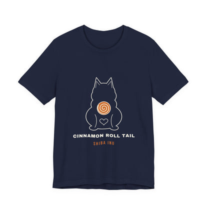 Shiba Inu Shirt, Minimalist Line Art Shiba Butt Tee, Cinnamon Roll Tail Dog Lover Gift, Japanese Dog T-Shirt