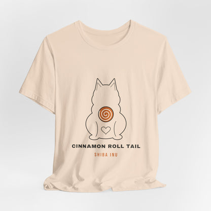 Shiba Inu Shirt, Minimalist Line Art Shiba Butt Tee, Cinnamon Roll Tail Dog Lover Gift, Japanese Dog T-Shirt