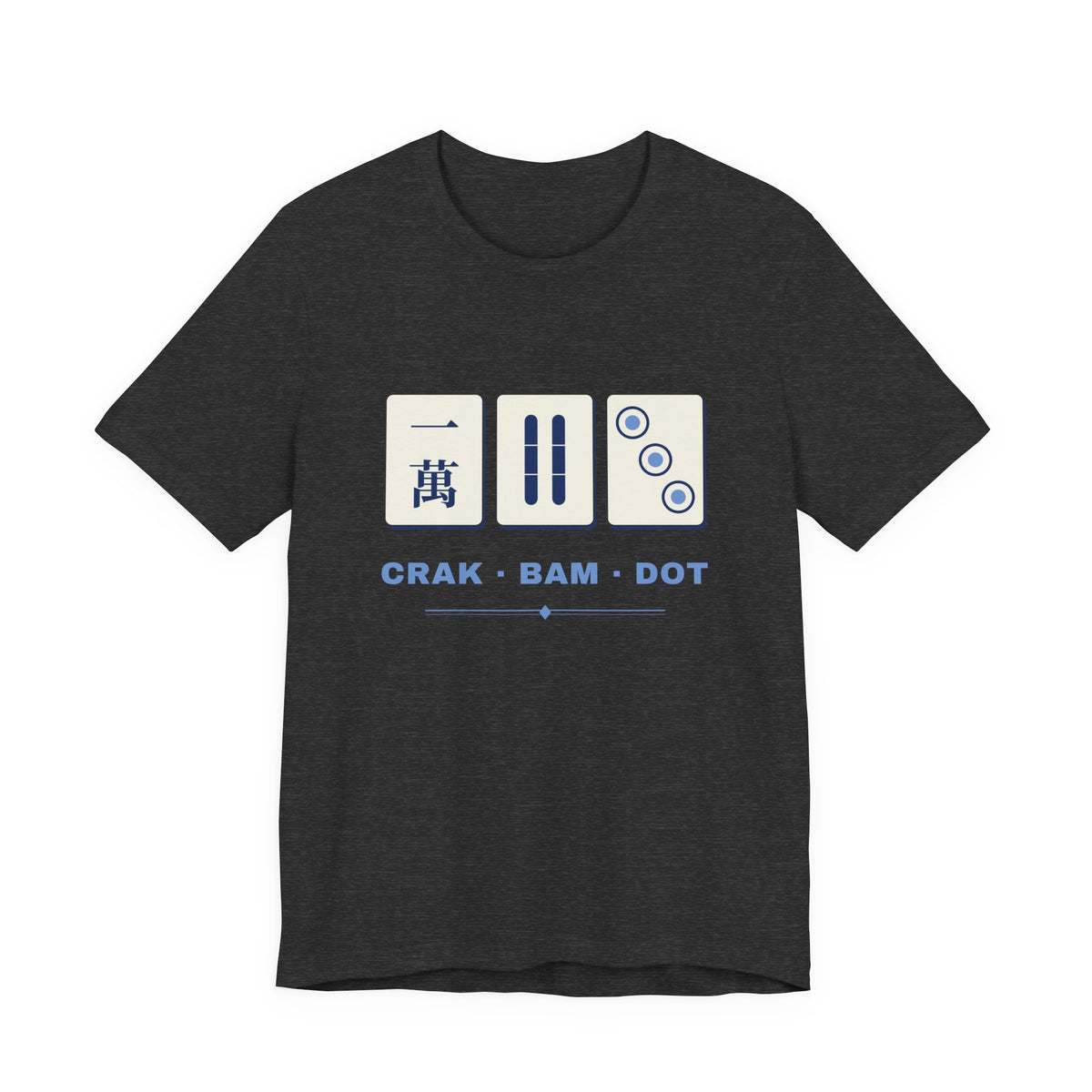 Crak Bam Dot Mahjong T-Shirt, American Mahjong Gift for Her, Blue White Mahjong Tile Tee, Game Night Shirt