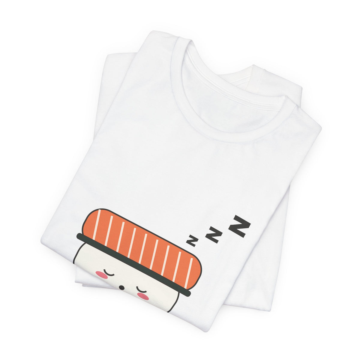Kawaii Sushi Shirt, Sleepy Salmon Nigiri Tee, Cute Japanese Food T-Shirt, Nap Lover Gift