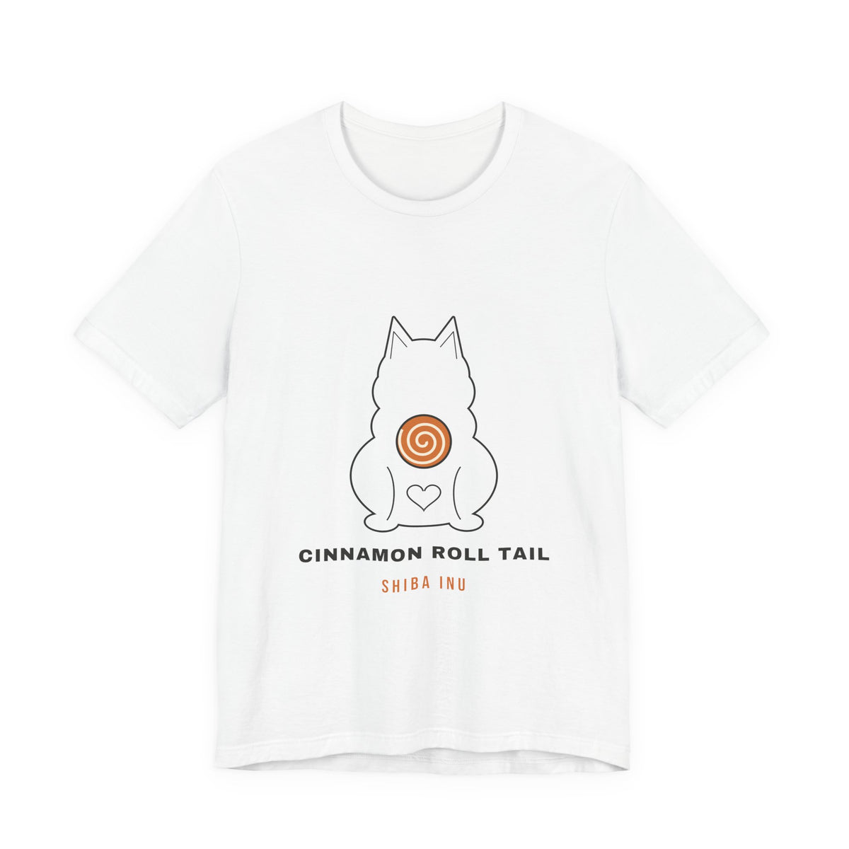 Shiba Inu Shirt, Minimalist Line Art Shiba Butt Tee, Cinnamon Roll Tail Dog Lover Gift, Japanese Dog T-Shirt