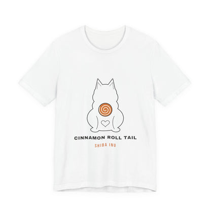 Shiba Inu Shirt, Minimalist Line Art Shiba Butt Tee, Cinnamon Roll Tail Dog Lover Gift, Japanese Dog T-Shirt
