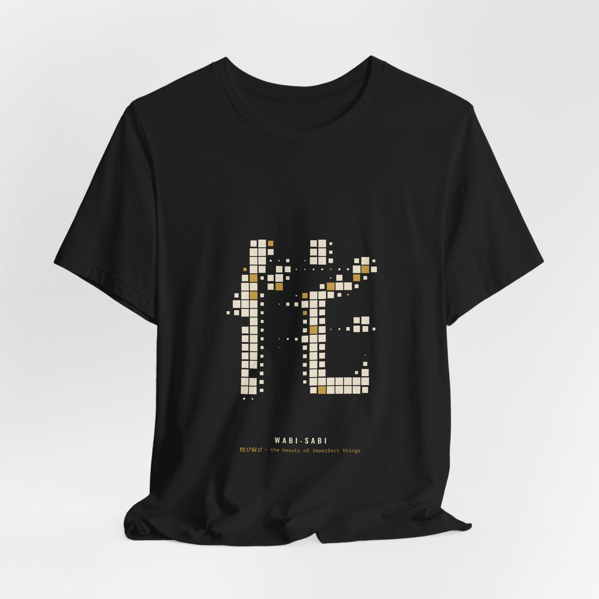 Wabi Sabi Shirt, Abstract Kanji Mosaic Tee, Japanese Minimalist Art Gift